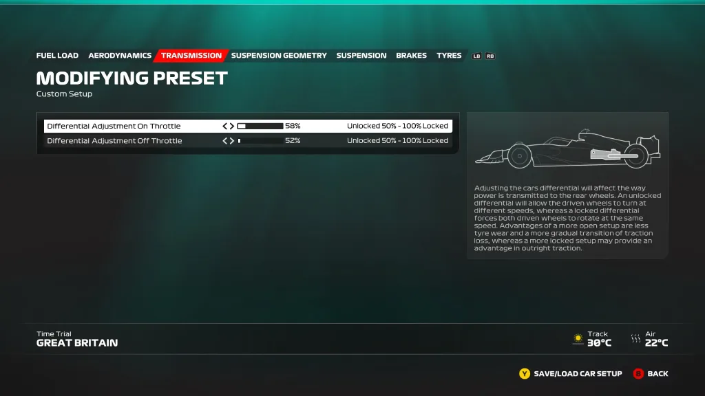 F1 23 Silverstone (Great Britain) Wet Setup Guide (2)